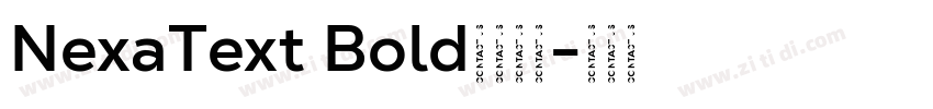 NexaText Bold字体下载字体转换